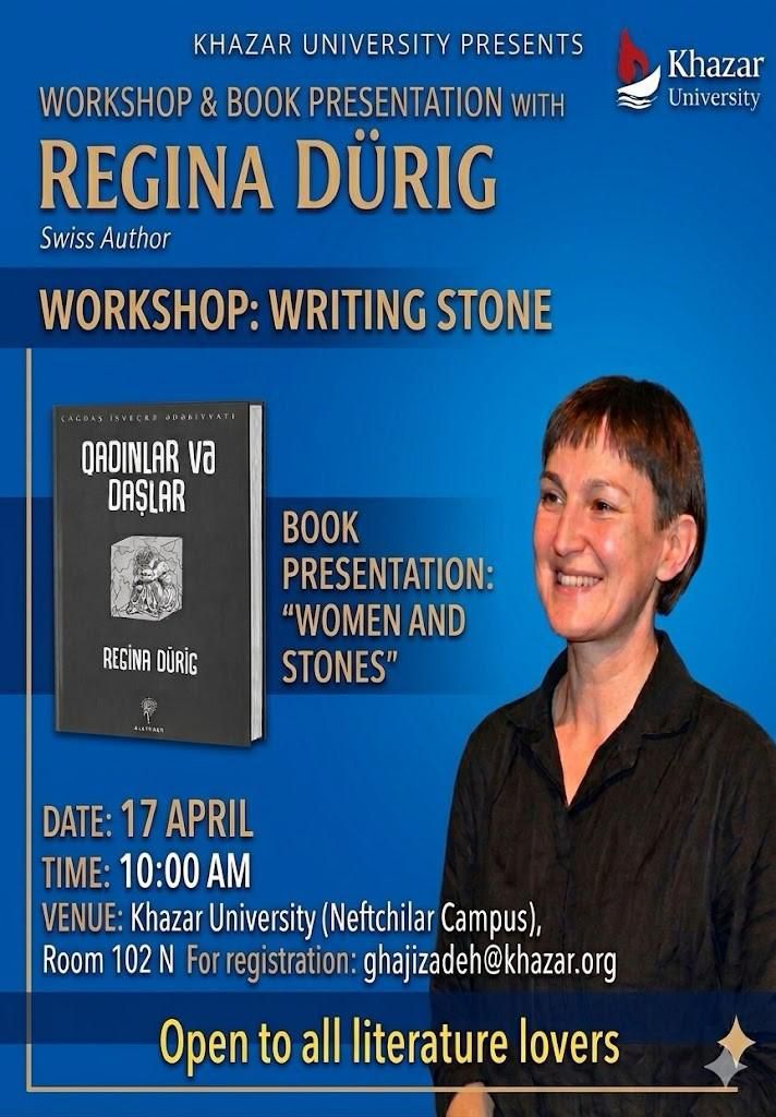 İsveçrəli yazıçı Xəzər Universitetinin qonağı olub